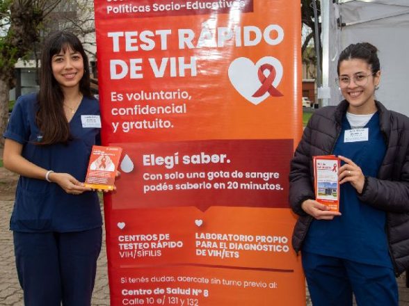 Gran jornada de testeo rápido de VIH y Sífilis en Plaza San Martín