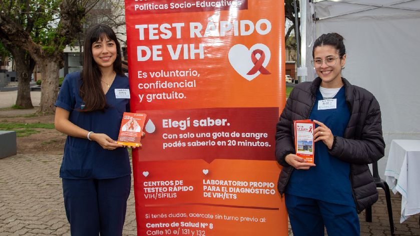 Gran jornada de testeo rápido de VIH y Sífilis en Plaza San Martín