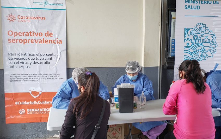 Operativos de seroprevalencia de Covid-19 en estaciones de Berazategui y Hudson