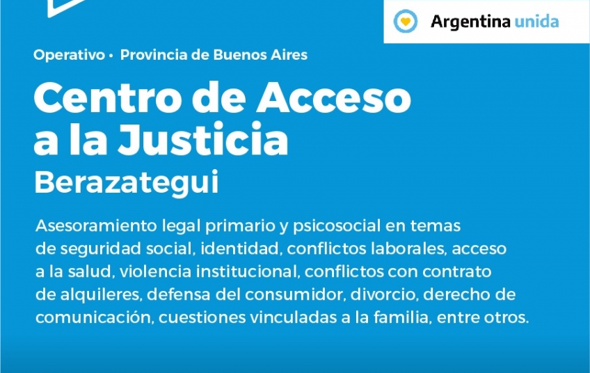 Nueva jornada gratuita de acceso a la justicia en los Barrios