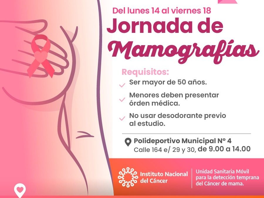Jornadas de mamografías gratuitas en Berazategui