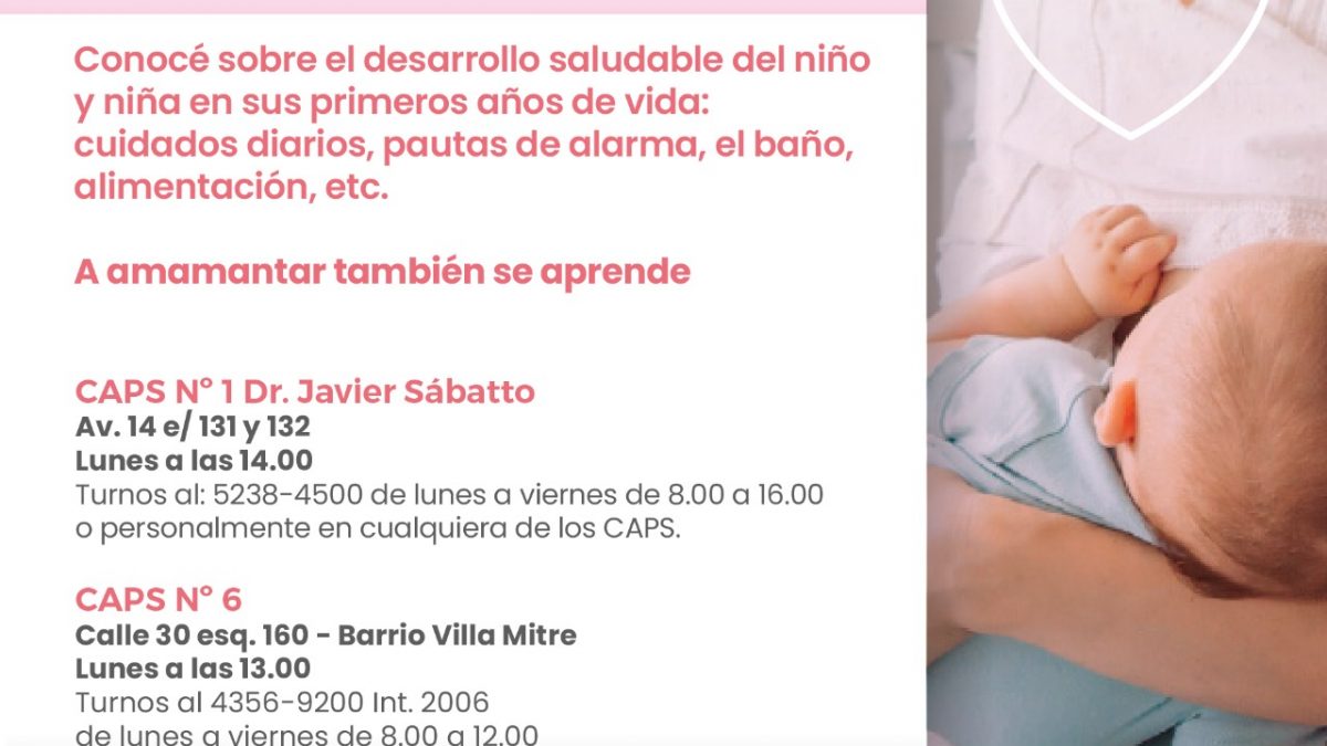 En Berazategui se brinda atención de puericultura y lactancia materna