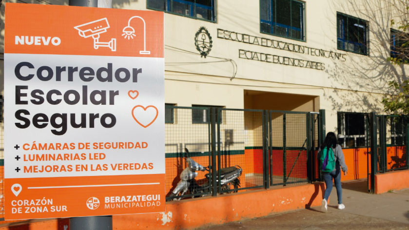 Más corredores escolares seguros en Berazategui