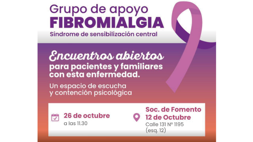 Berazategui: grupos de apoyo para personas con fibromialgia