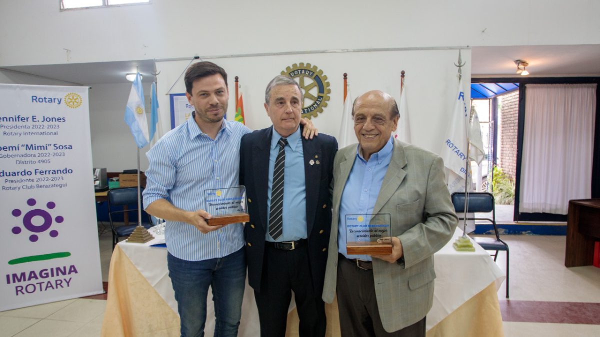 Mussi recibió el reconocimiento al servidor público del Rotary Club de Berazategui
