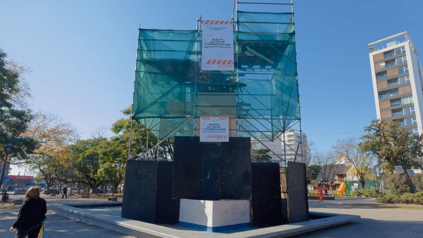 Ponen en valor el monumento de la Plaza San Martín