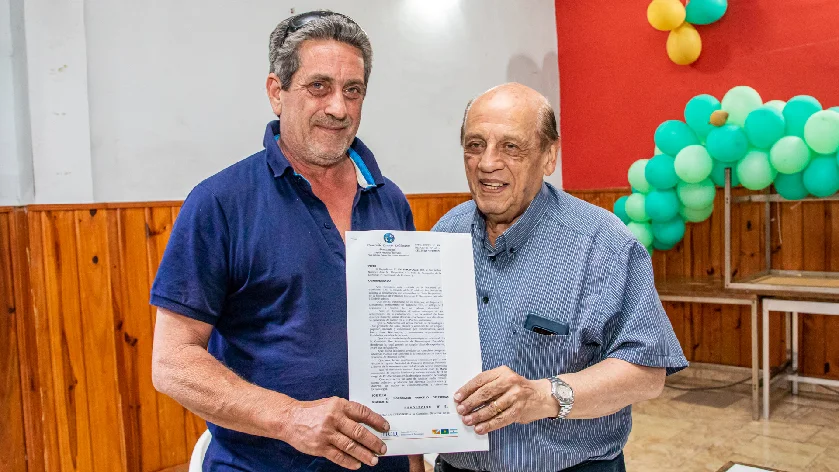 Mussi reconoció a la Sociedad de Fomento Sarmiento por su accionar solidario en la pandemia