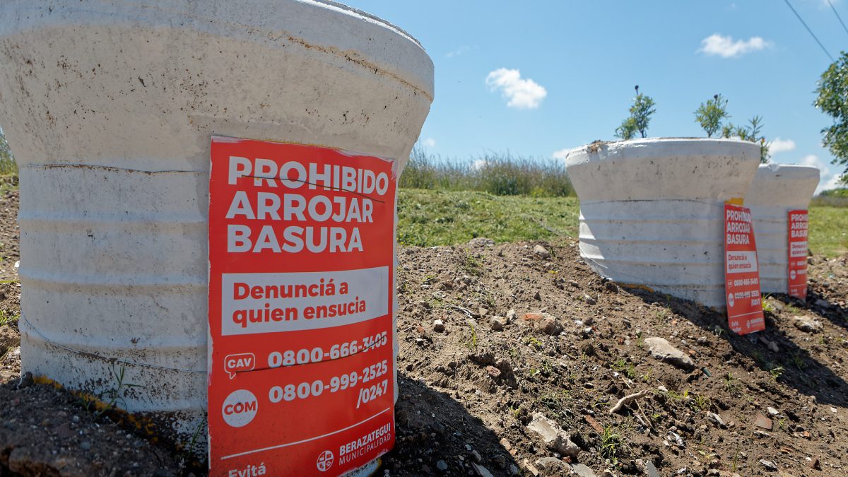 La municipalidad de Berazategui sigue eliminando los puntos ilegales de arrojo de basura