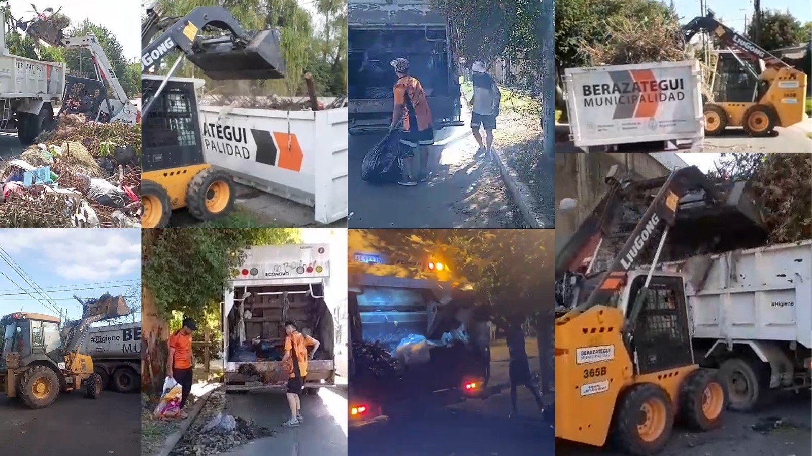 Más operativos de limpieza en los barrios de Berazategui