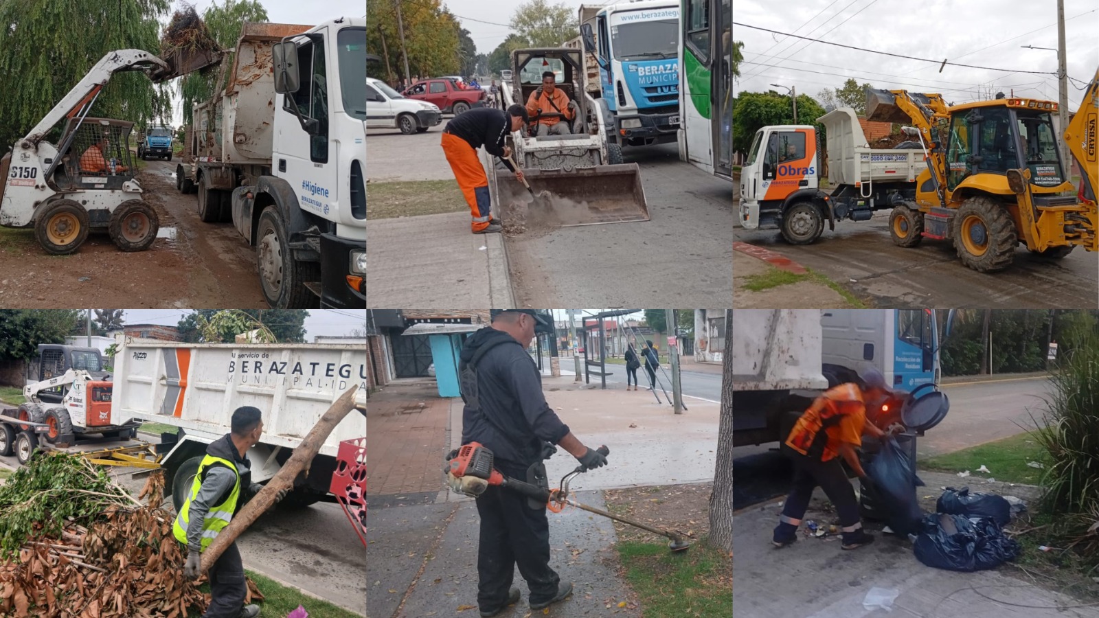 Continúan los operativos de limpieza urbana en distintos puntos de Berazategui