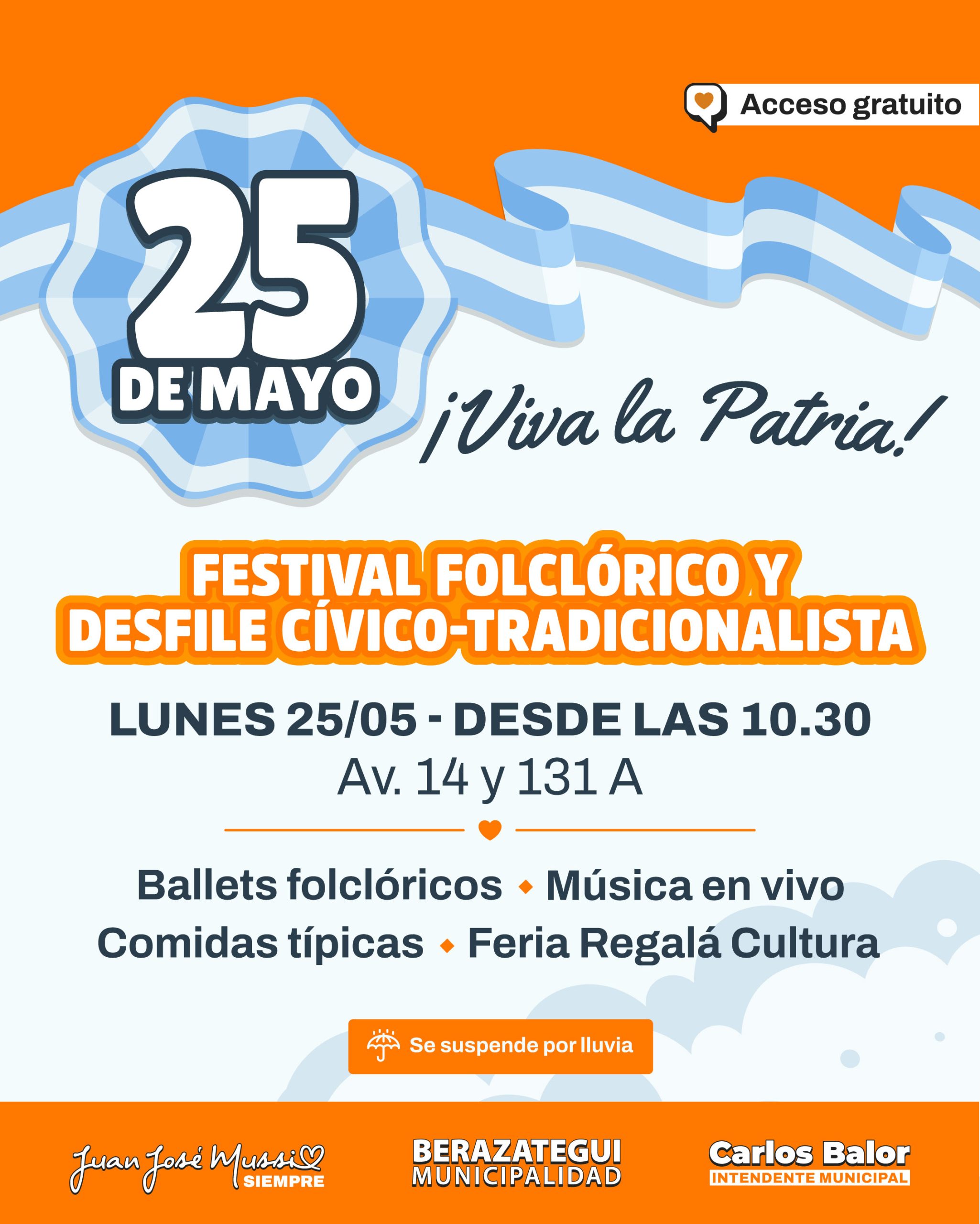 Berazategui festeja el 25 de Mayo con música, tradición y actividades para la familia