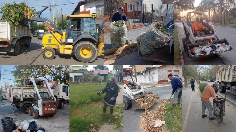 Nuevos operativos de limpieza en distintos barrios de Berazategui