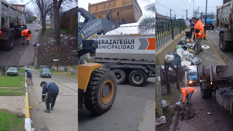 Limpieza urbana: el Municipio continúa con operativos diarios en distintos barrios