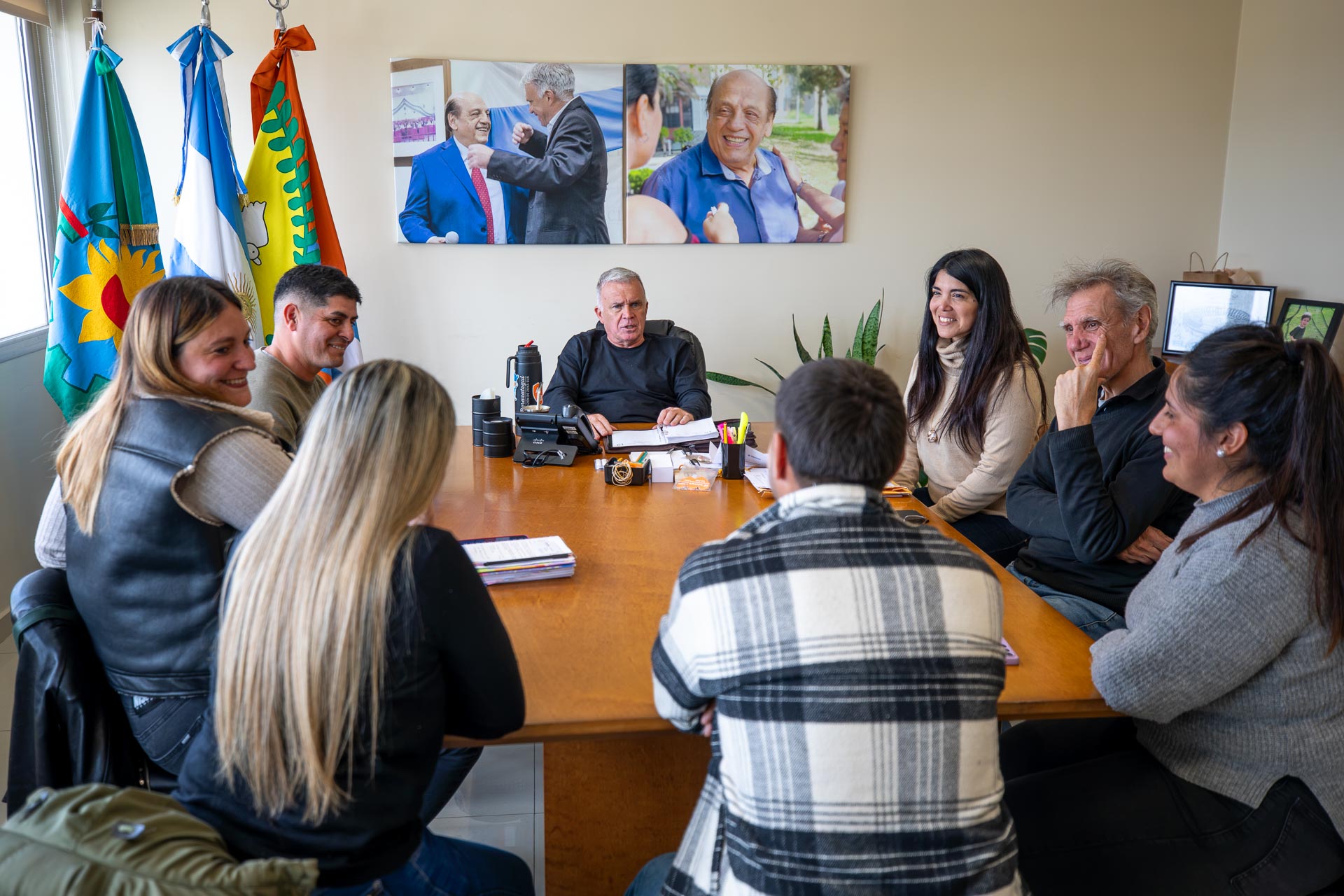 Carlos Balor recibió a dirigentes del Club Social y Deportivo Estrella de Plátanos