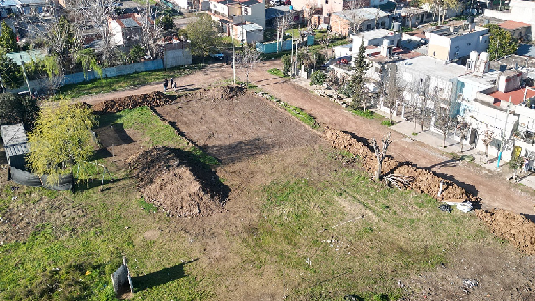 Comenzaron los trabajos de la futura Plaza de la Virgen en el barrio Asunción