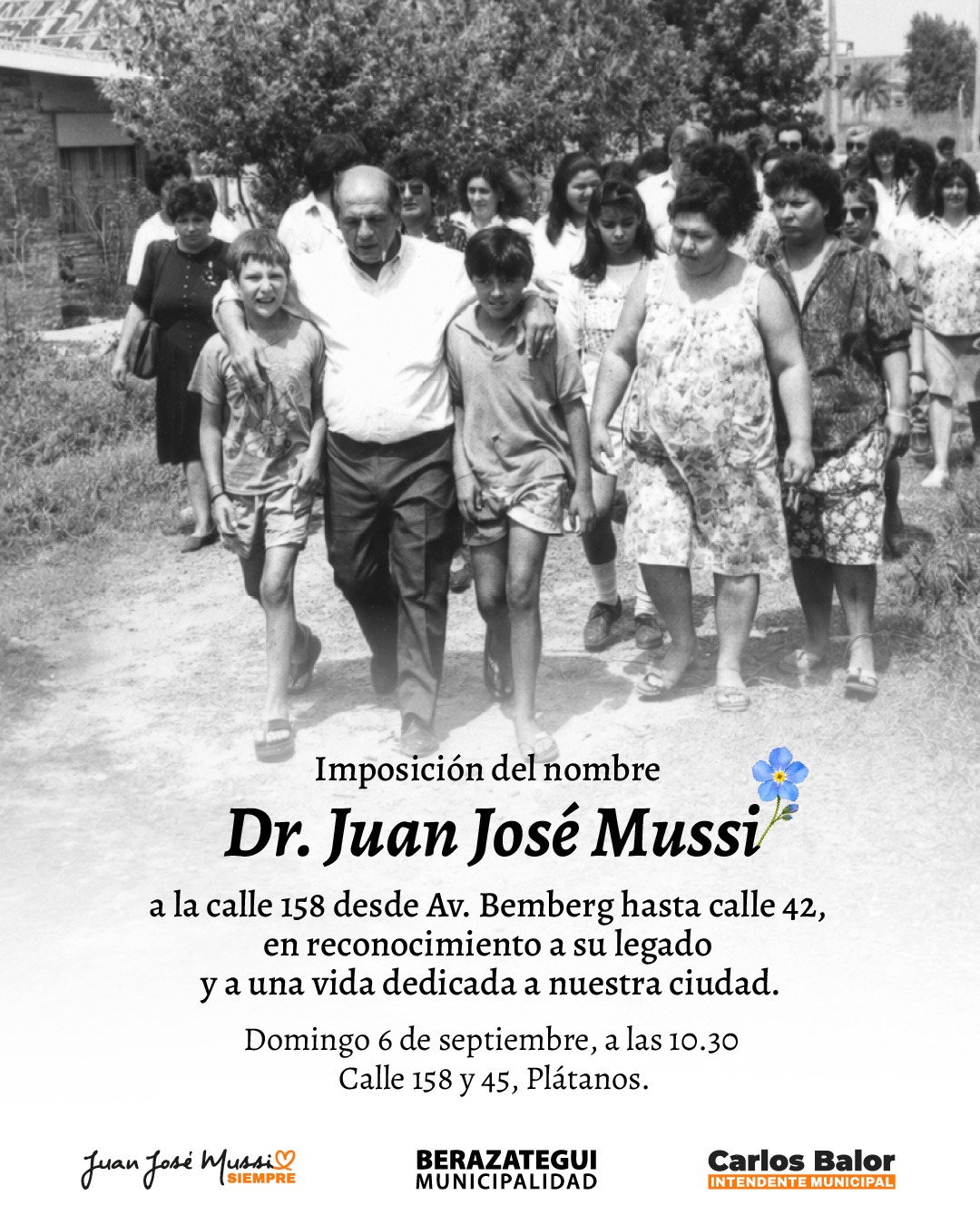 La calle 158 llevará el nombre Dr. Juan José Mussi