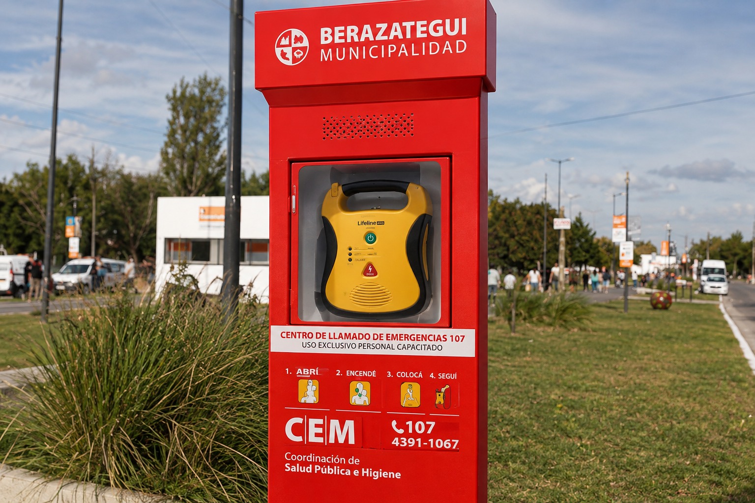 Un desfibrilador municipal fue clave para salvar la vida de un vecino de Berazategui